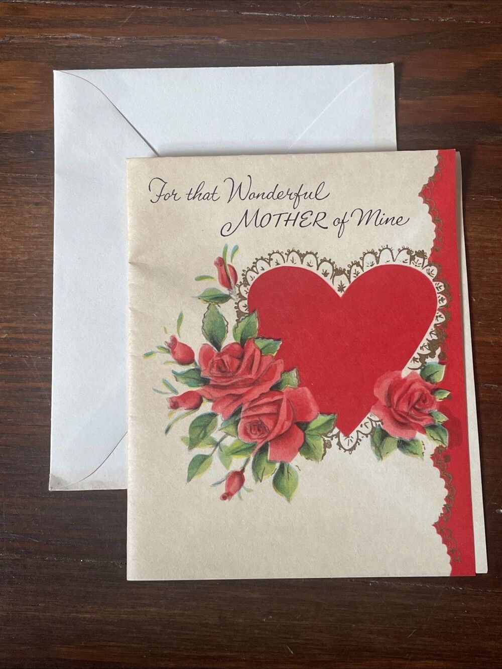 Vintage 1950s BUZZA CARDOZO Parchment Mother Valentine Greeting Card